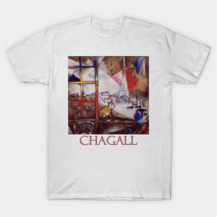 Paris Through the Window by Marc Chagall T-Shirt